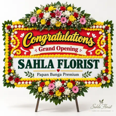 Papan Bunga Ucapan Selamat Tenayan Raya
