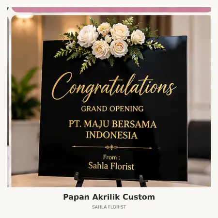 Papan Bunga Akrilik Tenayan Raya